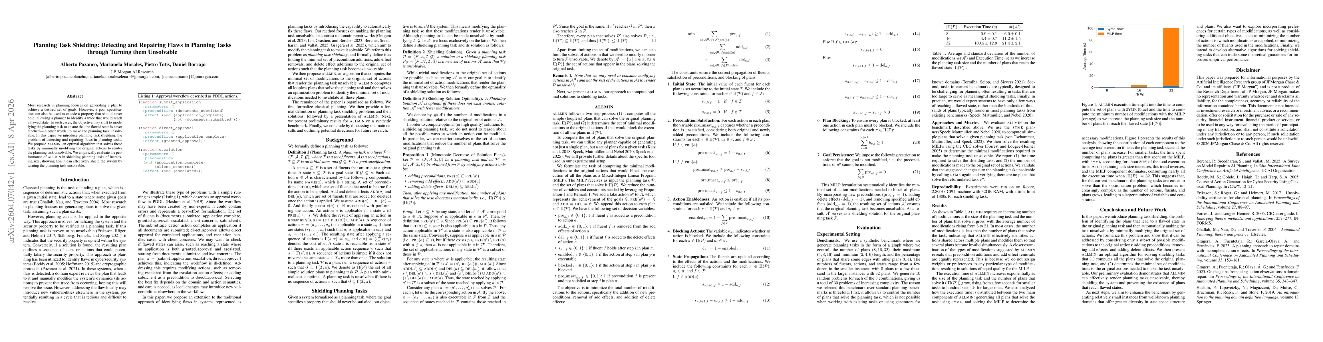 Thumbnail for Planning Task Shielding: Detecting and Repairing Flaws in Planning Tasks through Turning them Unsolvable