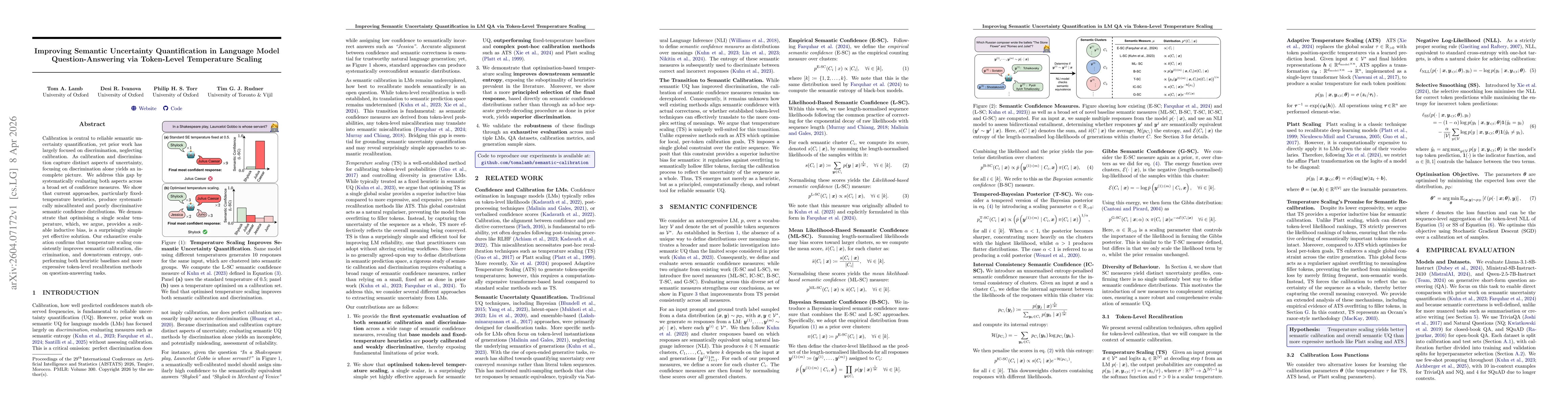 Thumbnail for Improving Semantic Uncertainty Quantification in Language Model Question-Answering via Token-Level Temperature Scaling