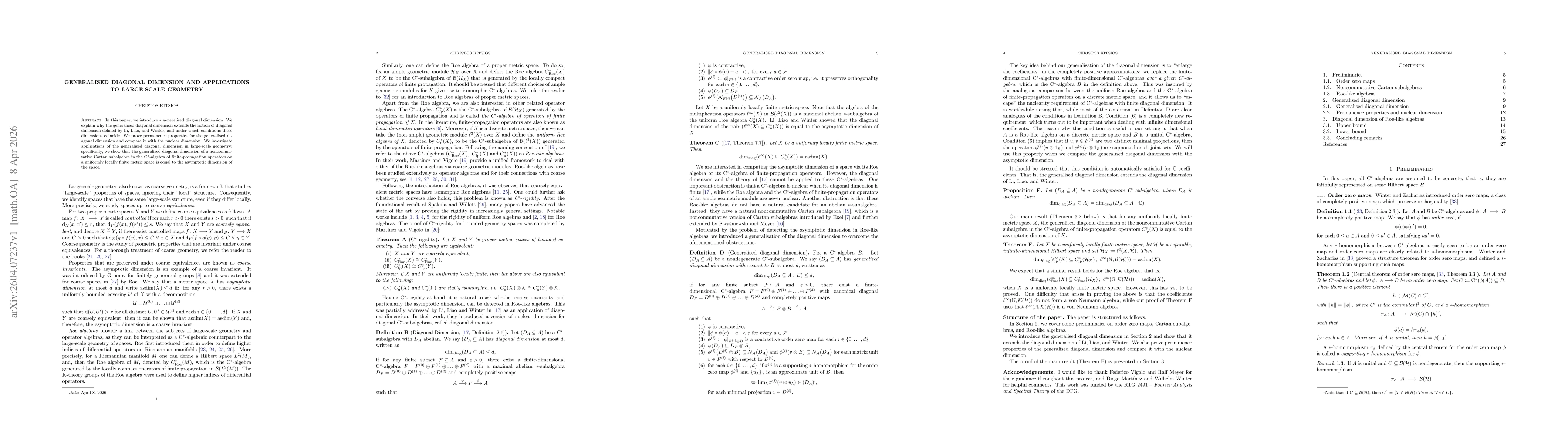 Thumbnail for Generalised diagonal dimension and applications to large-scale geometry