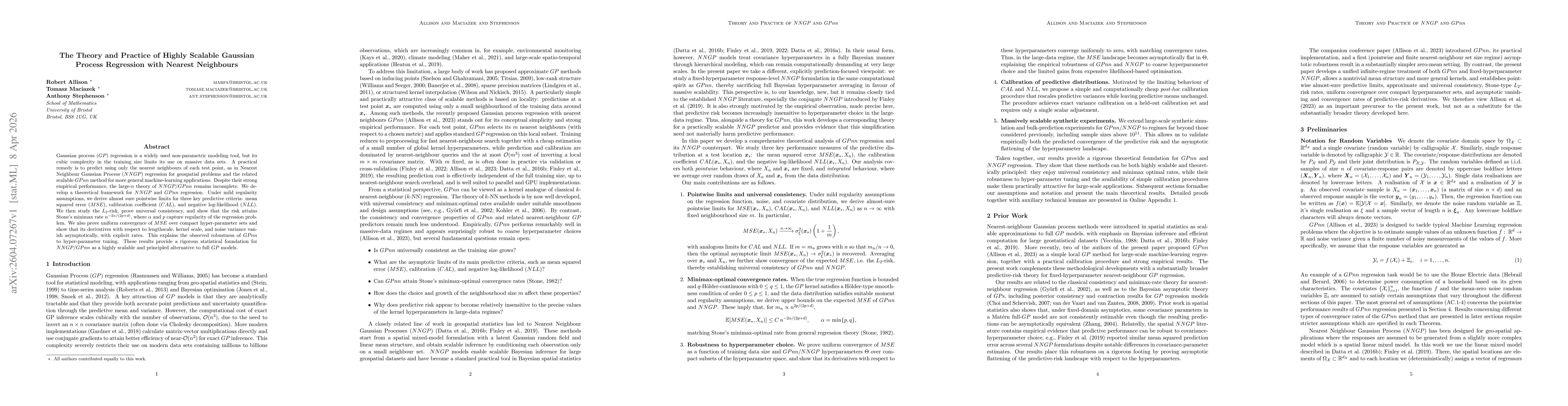 Thumbnail for The Theory and Practice of Highly Scalable Gaussian Process Regression with Nearest Neighbours