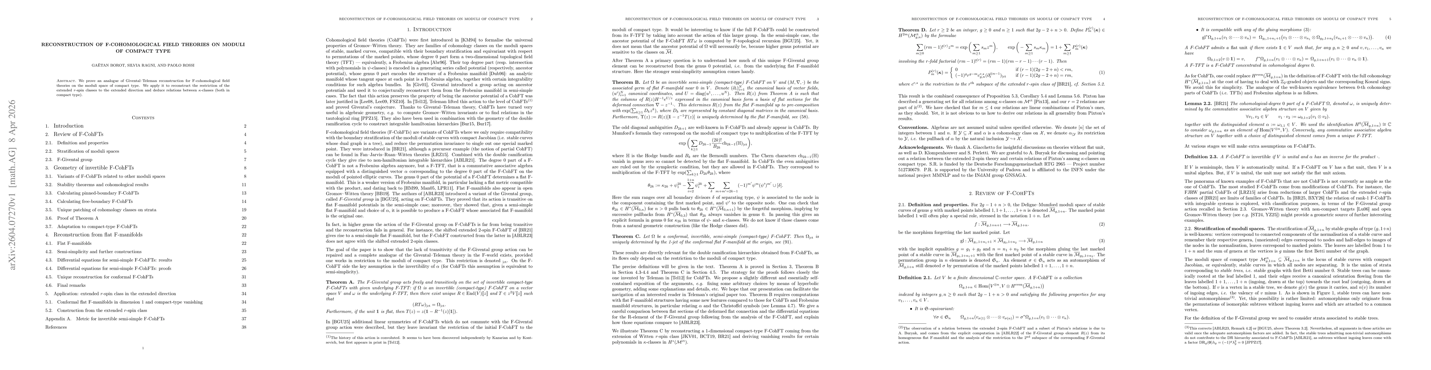 Thumbnail for Reconstruction of F-cohomological field theories on moduli of compact type