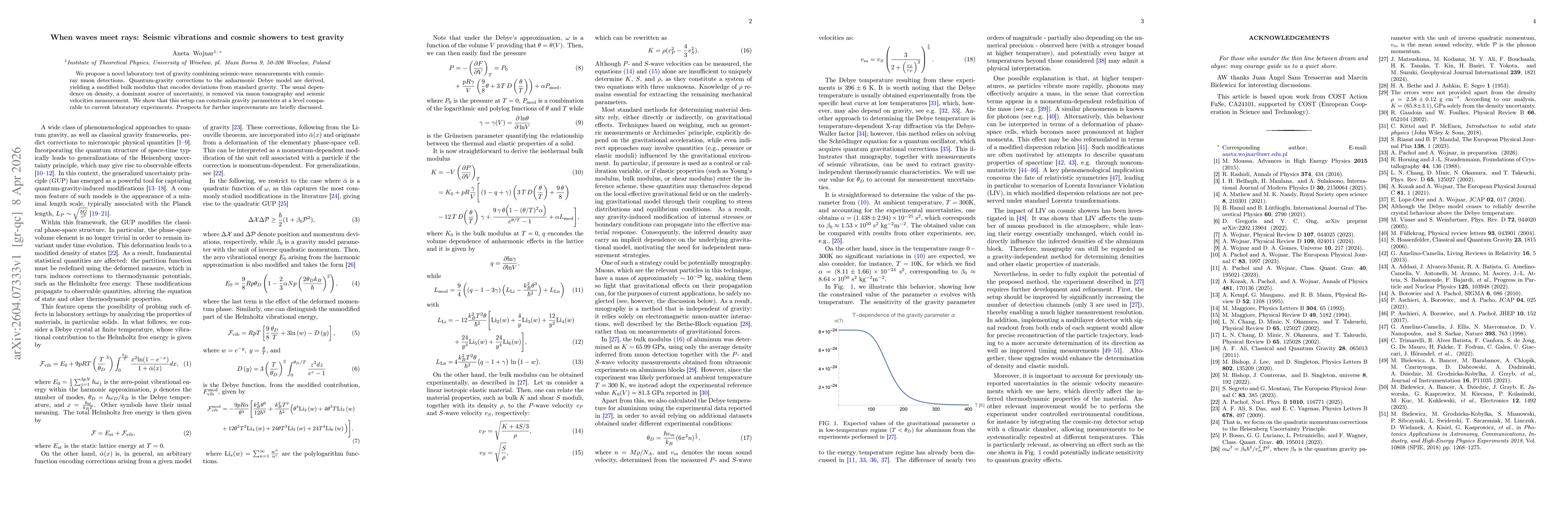 Thumbnail for When waves meet rays: Seismic vibrations and cosmic showers to test gravity