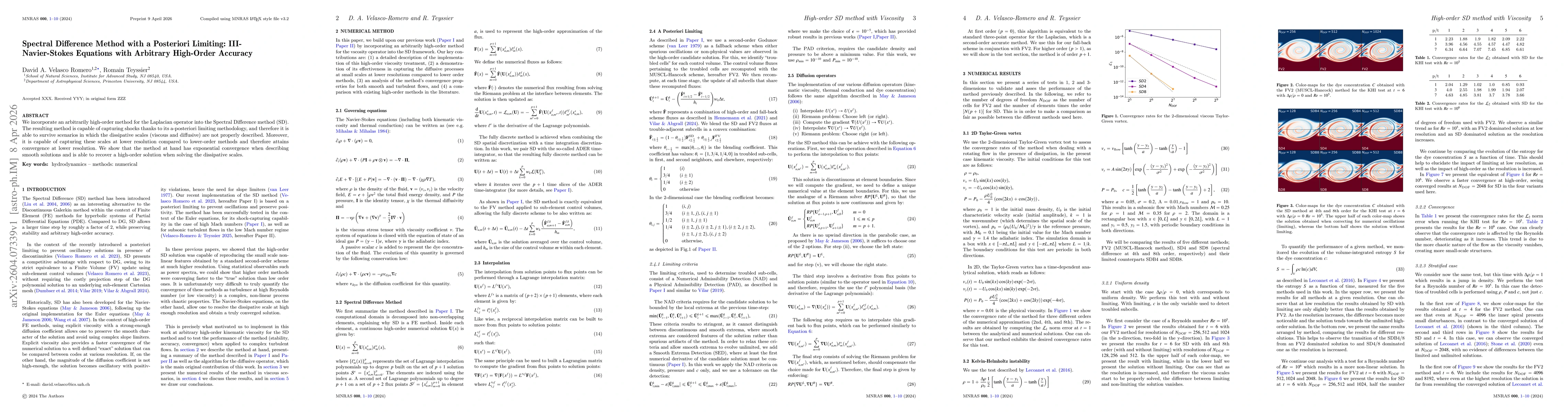 Thumbnail for Spectral Difference Method with a Posteriori Limiting: III- Navier-Stokes Equations with Arbitrary High-Order Accuracy