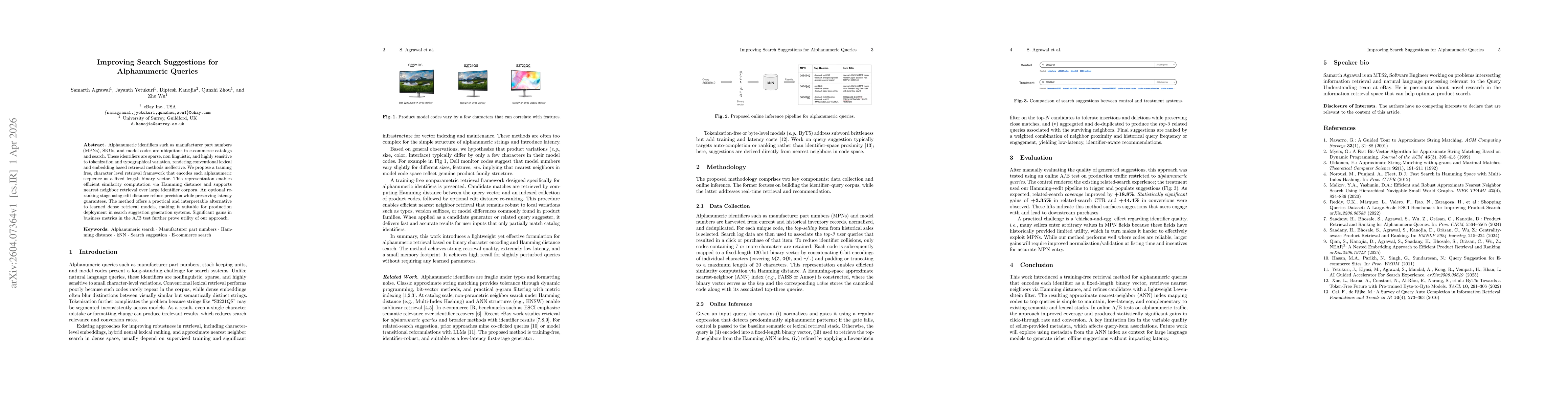Thumbnail for Improving Search Suggestions for Alphanumeric Queries