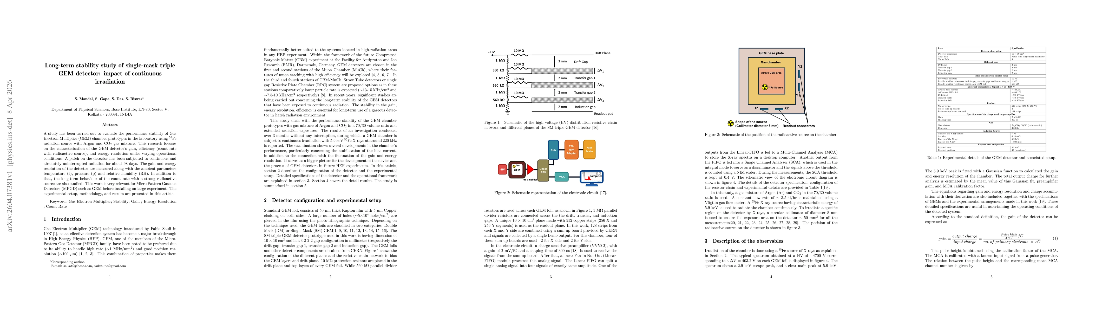 Thumbnail for Long-term stability study of single-mask triple GEM detector: impact of continuous irradiation