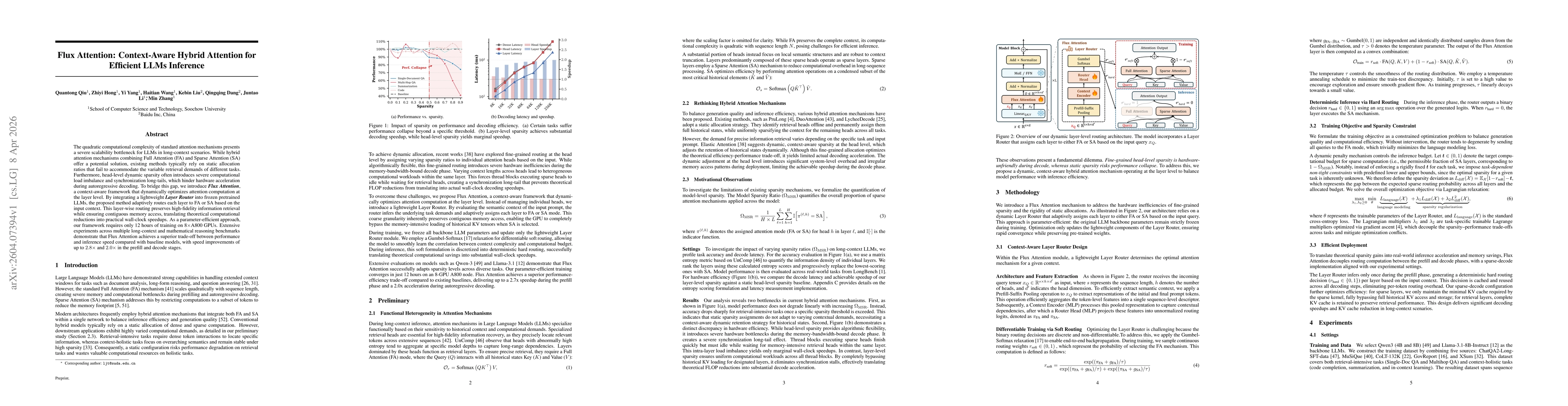 Thumbnail for Flux Attention: Context-Aware Hybrid Attention for Efficient LLMs Inference