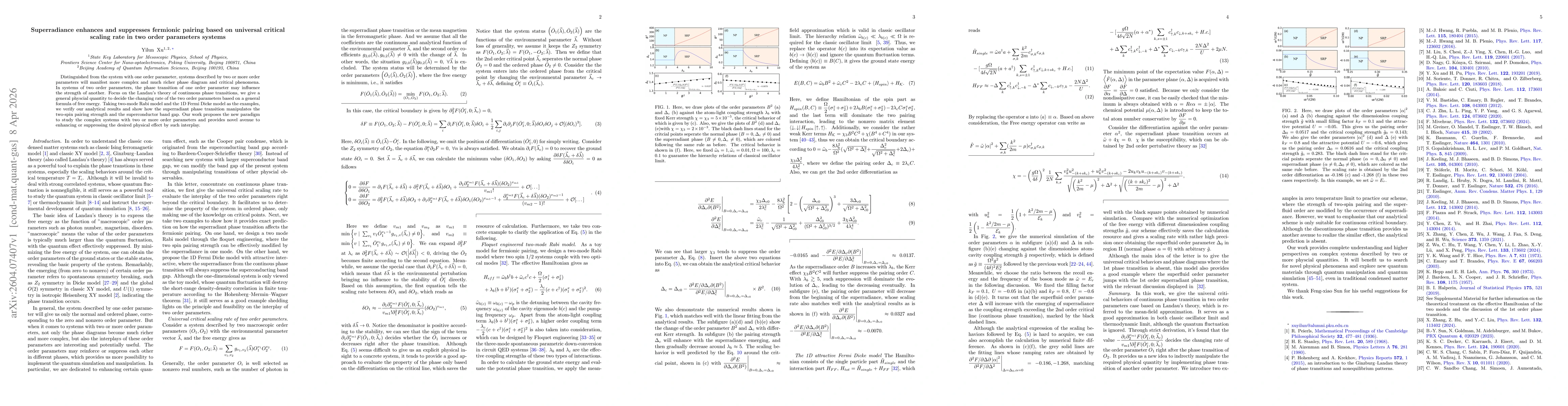 Thumbnail for Superradiance enhances and suppresses fermionic pairing based on universal critical scaling rate in two order parameters systems