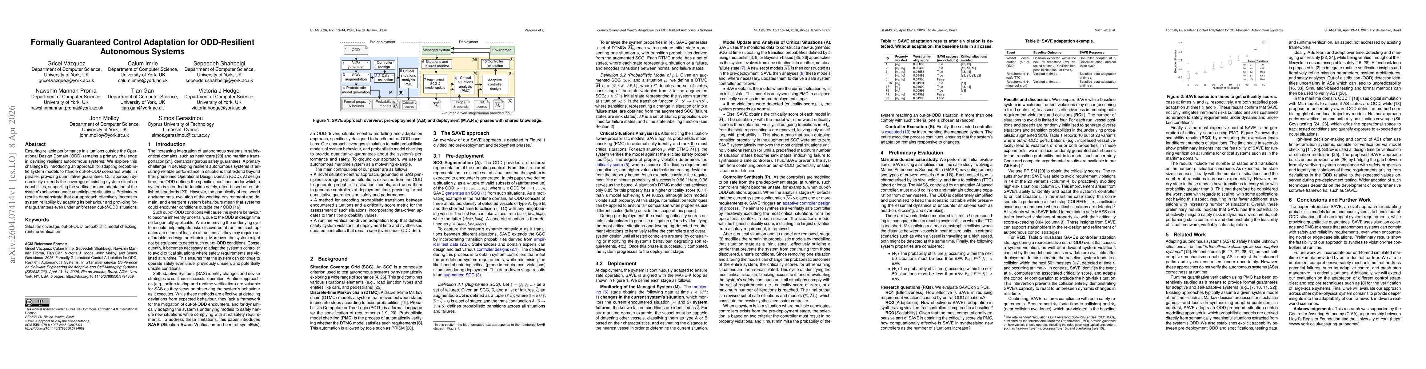 Thumbnail for Formally Guaranteed Control Adaptation for ODD-Resilient Autonomous Systems