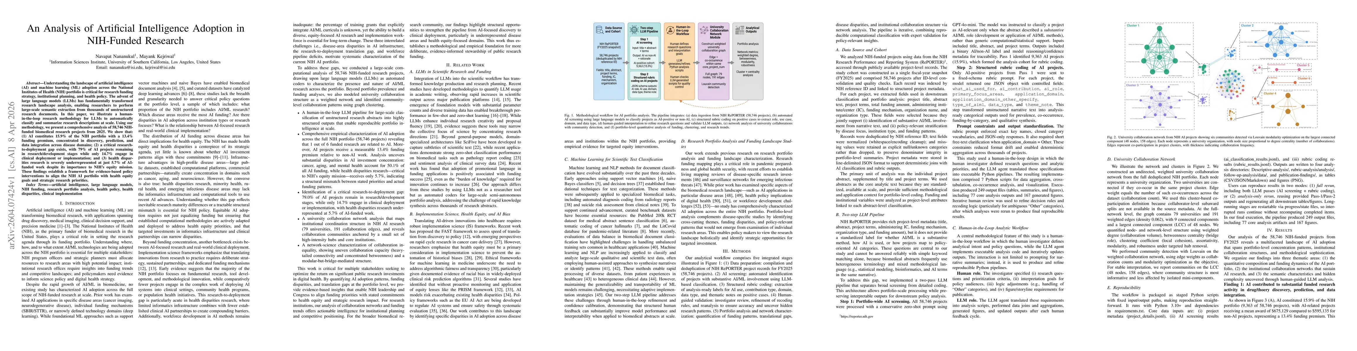 Thumbnail for An Analysis of Artificial Intelligence Adoption in NIH-Funded Research