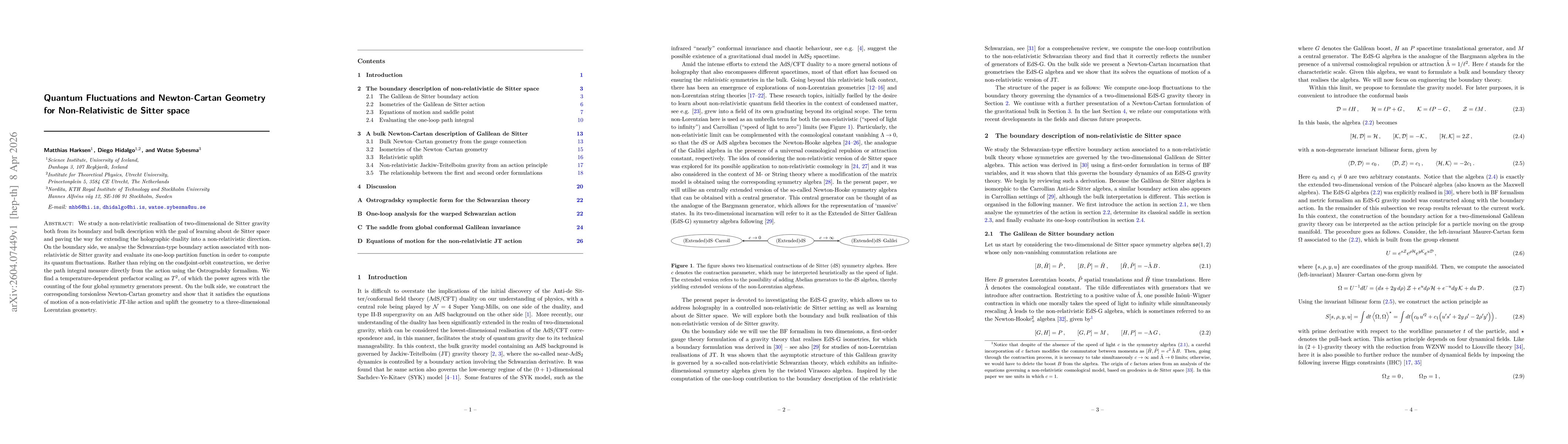 Thumbnail for Quantum Fluctuations and Newton-Cartan Geometry for Non-Relativistic de Sitter space
