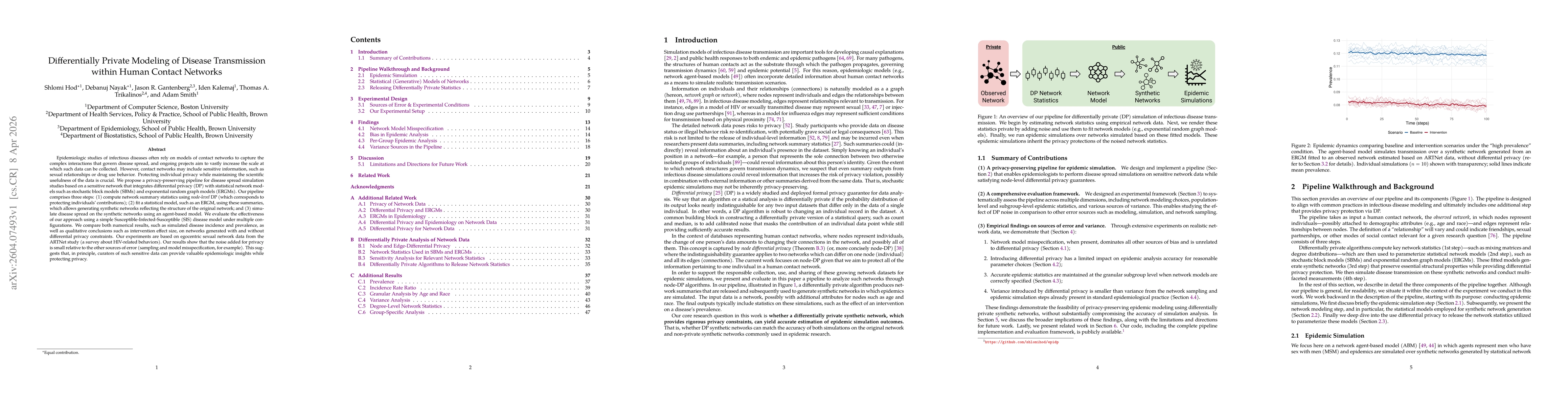Thumbnail for Differentially Private Modeling of Disease Transmission within Human Contact Networks