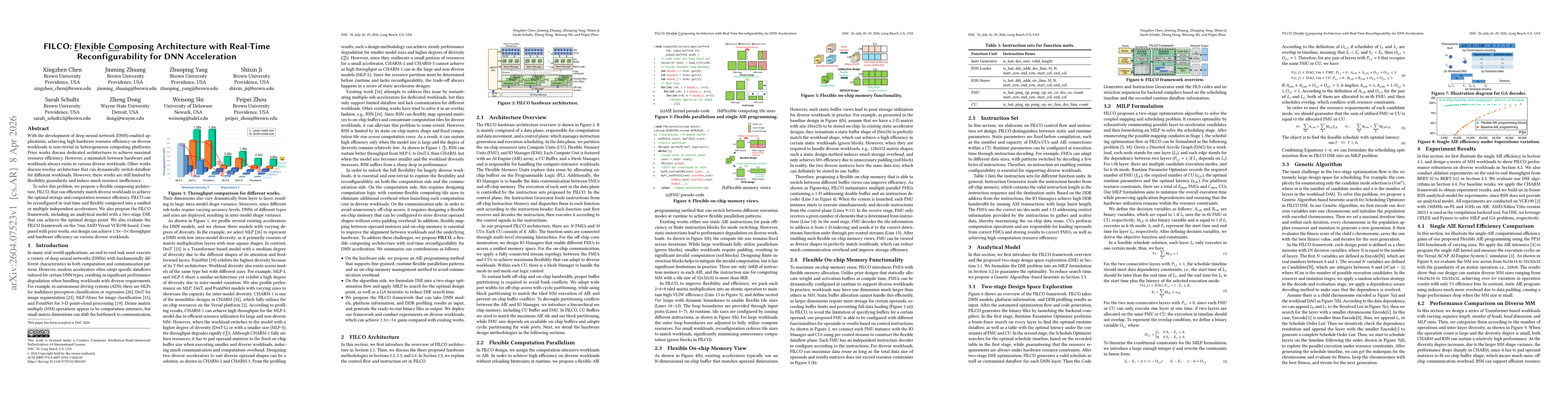 Thumbnail for FILCO: Flexible Composing Architecture with Real-Time Reconfigurability for DNN Acceleration