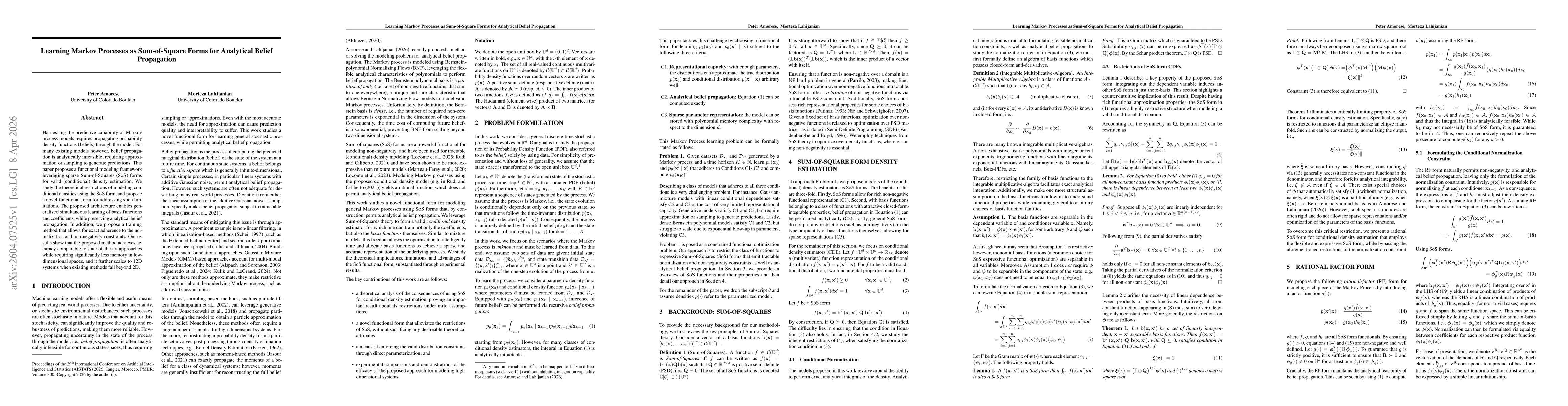 Thumbnail for Learning Markov Processes as Sum-of-Square Forms for Analytical Belief Propagation