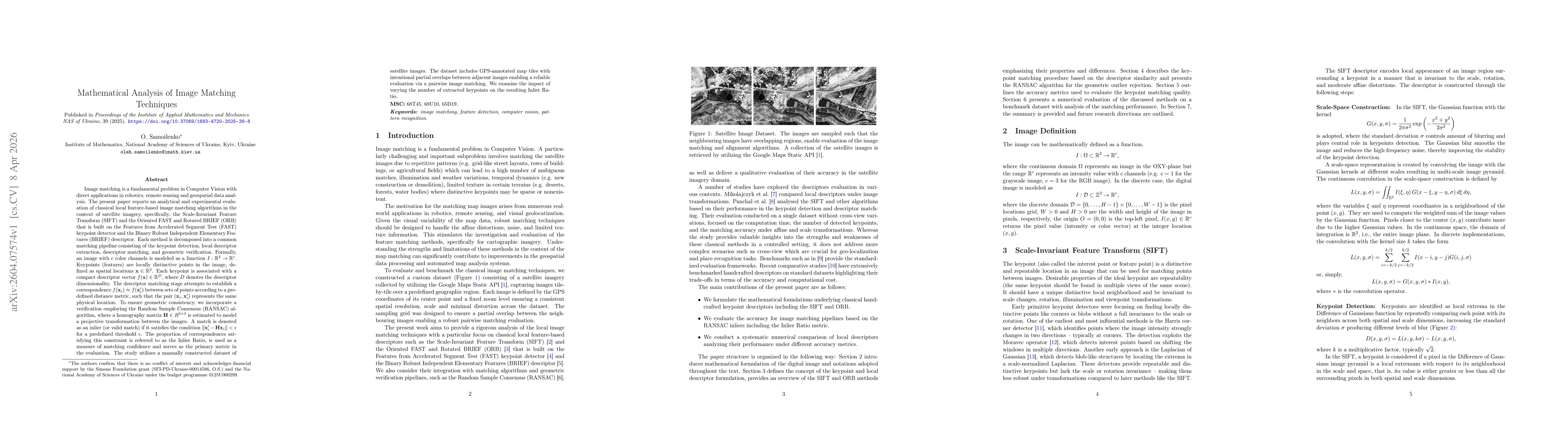 Thumbnail for Mathematical Analysis of Image Matching Techniques