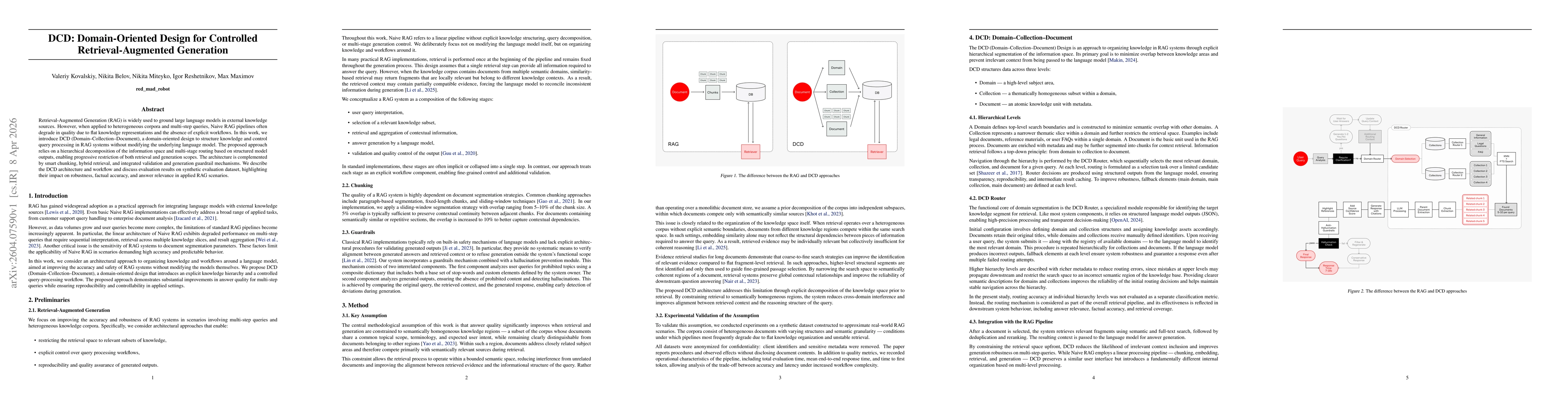 Thumbnail for DCD: Domain-Oriented Design for Controlled Retrieval-Augmented Generation
