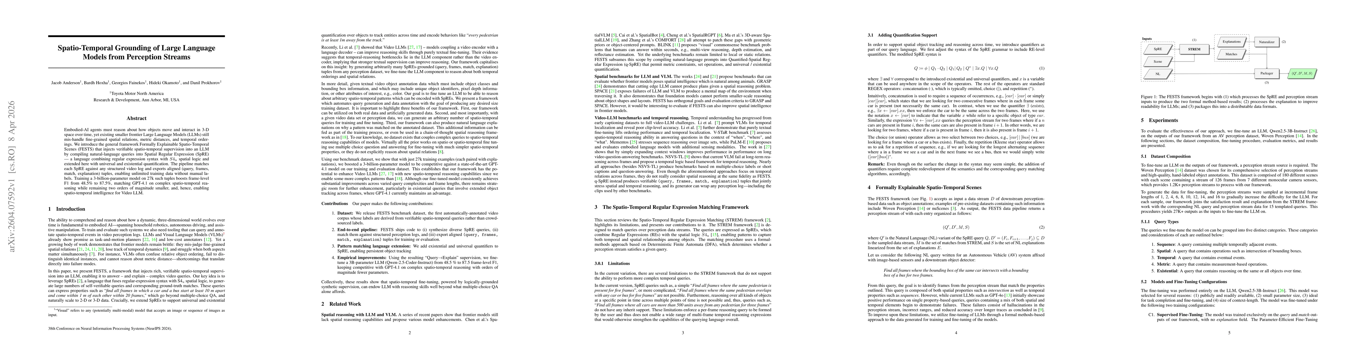 Thumbnail for Spatio-Temporal Grounding of Large Language Models from Perception Streams