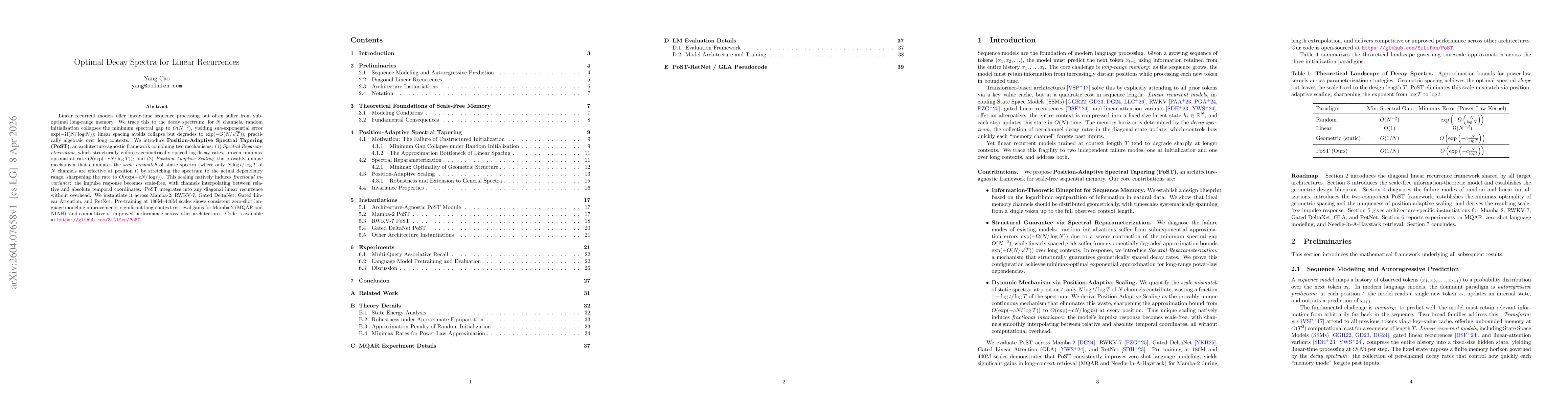 Thumbnail for Optimal Decay Spectra for Linear Recurrences