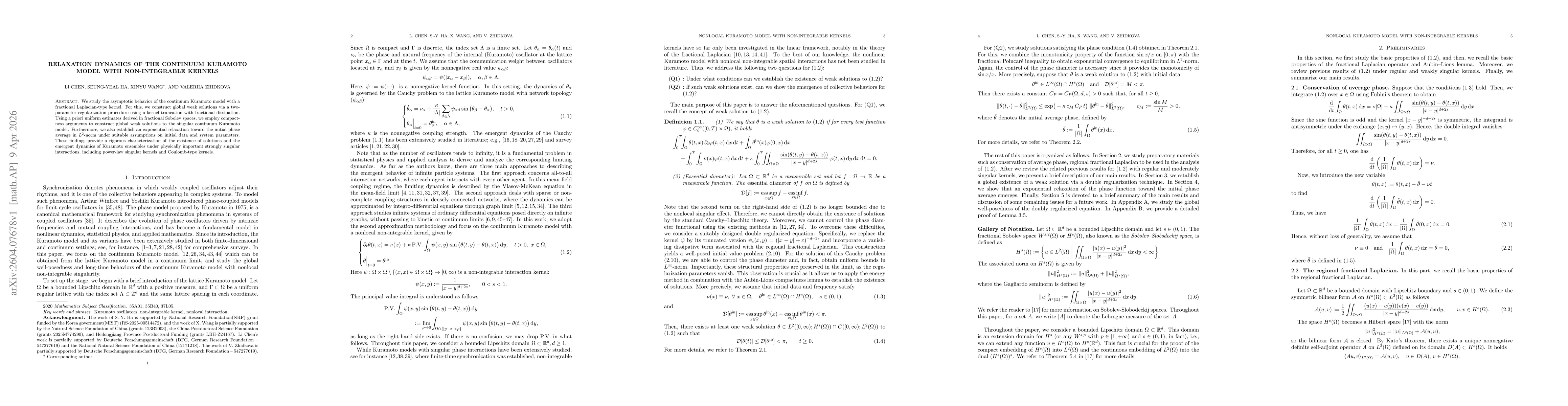 Thumbnail for Relaxation dynamics of the continuum Kuramoto model with non-integrable kernels