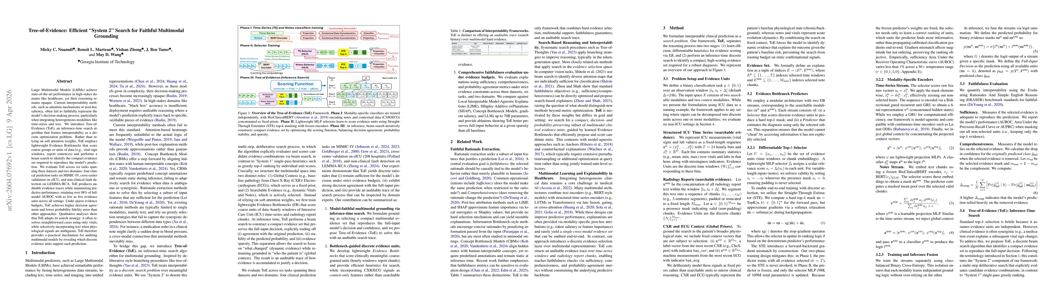 Thumbnail for Tree-of-Evidence: Efficient "System 2" Search for Faithful Multimodal Grounding
