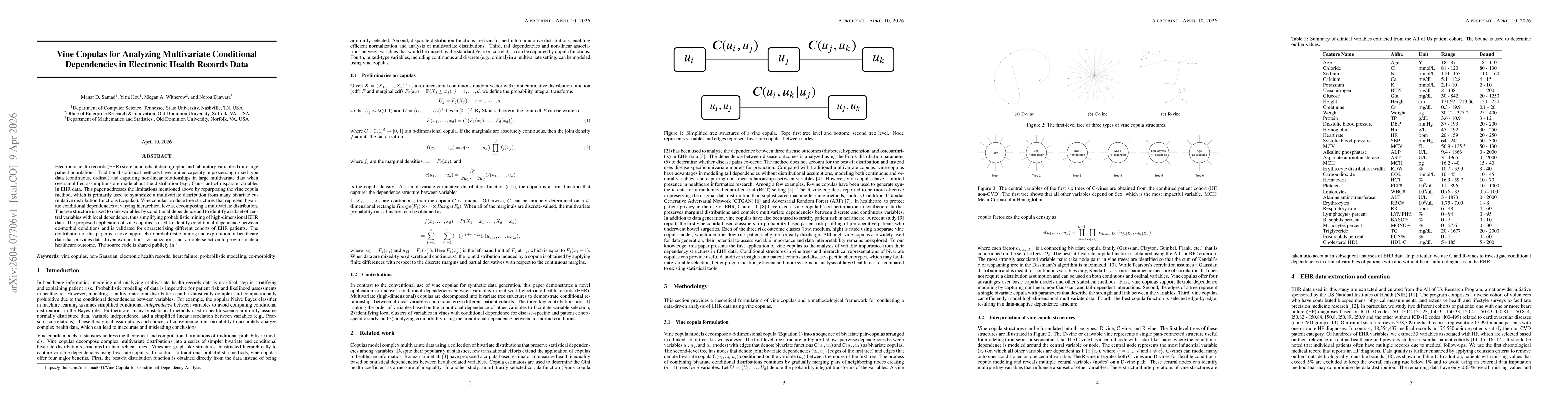 Thumbnail for Vine Copulas for Analyzing Multivariate Conditional Dependencies in Electronic Health Records Data
