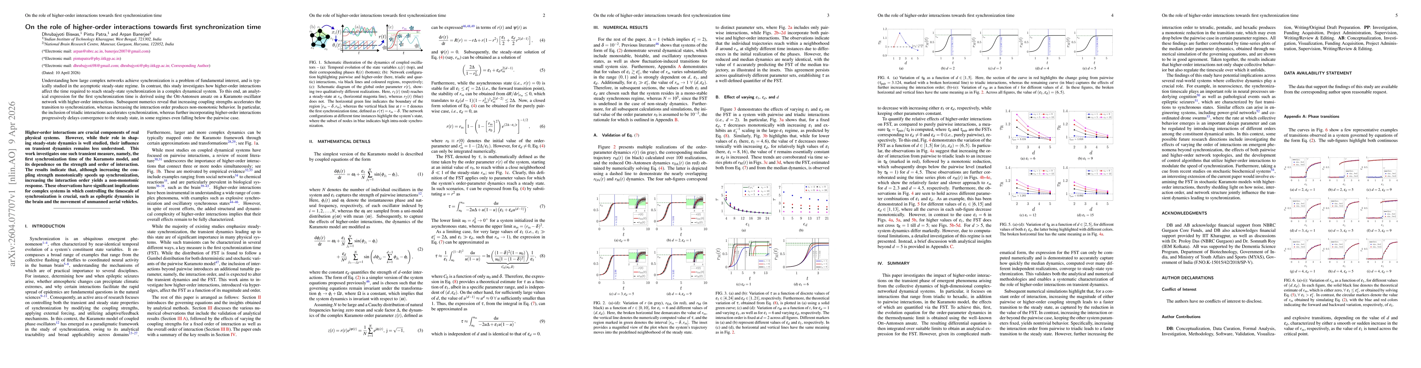 Thumbnail for On the role of higher-order interactions towards first synchronization time