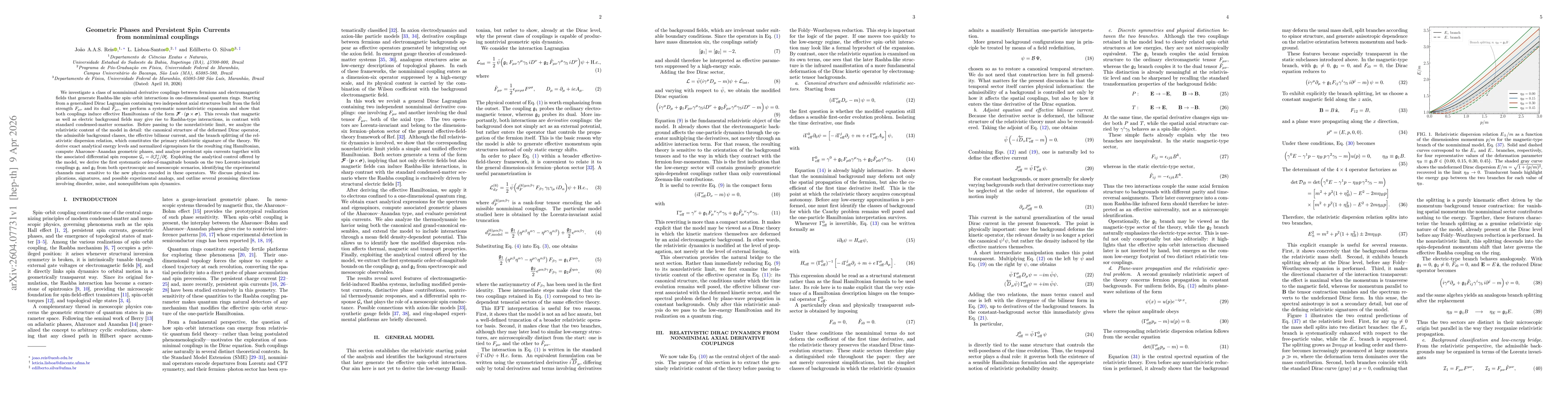 Thumbnail for Geometric Phases and Persistent Spin Currents from nonminimal couplings