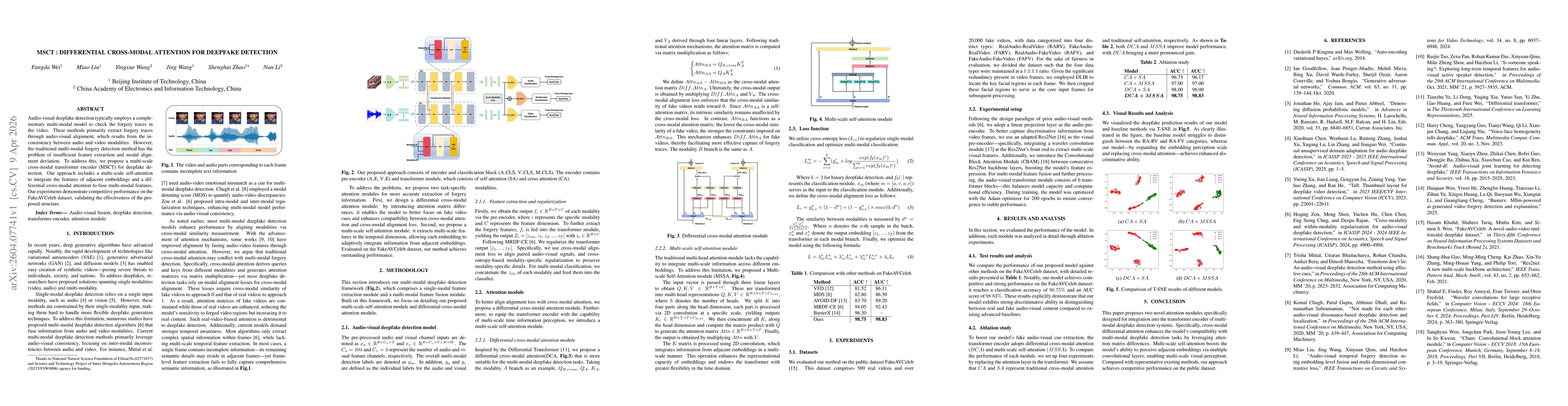 Thumbnail for MSCT: Differential Cross-Modal Attention for Deepfake Detection
