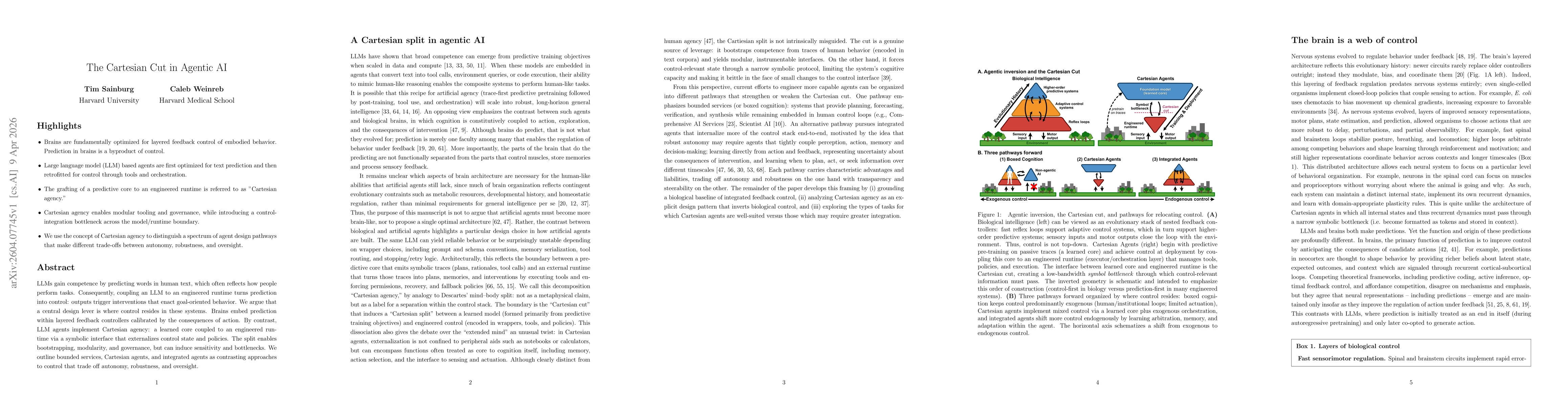 Thumbnail for The Cartesian Cut in Agentic AI