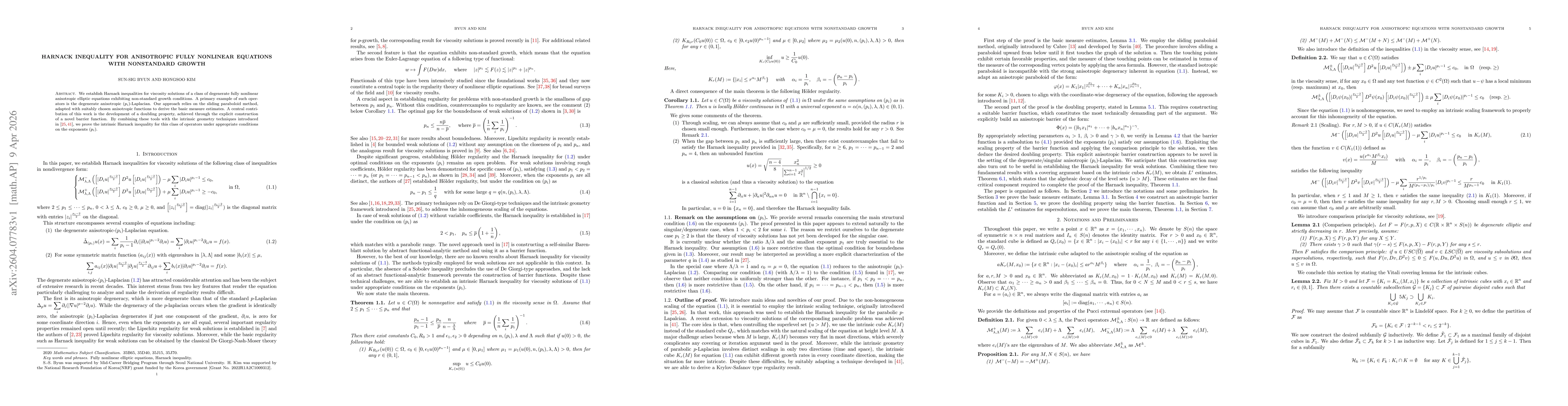 Thumbnail for Harnack inequality for anisotropic fully nonlinear equations with nonstandard growth