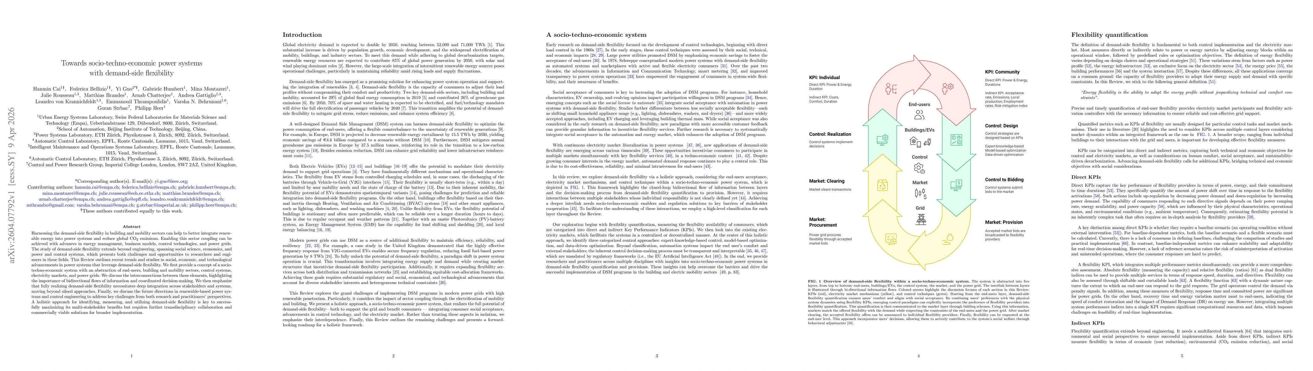 Thumbnail for Towards socio-techno-economic power systems with demand-side flexibility