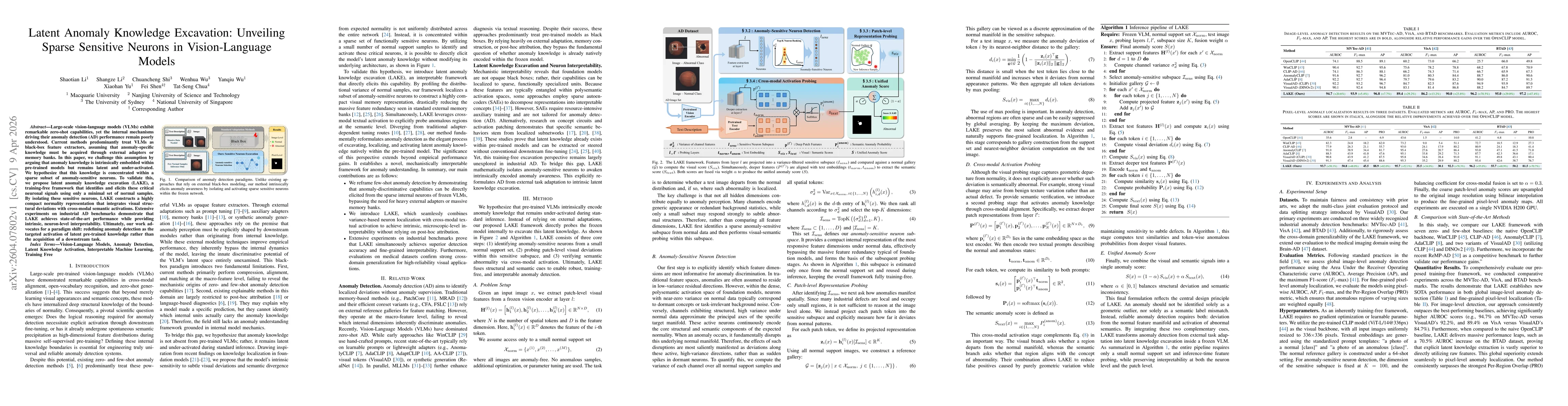 Thumbnail for Latent Anomaly Knowledge Excavation: Unveiling Sparse Sensitive Neurons in Vision-Language Models