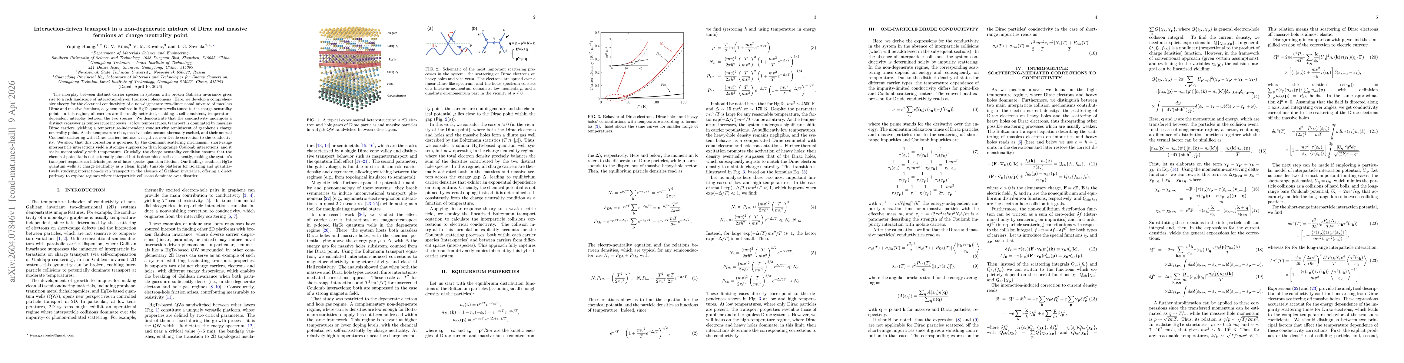 Thumbnail for Interaction-driven transport in a non-degenerate mixture of Dirac and massive fermions at charge neutrality point