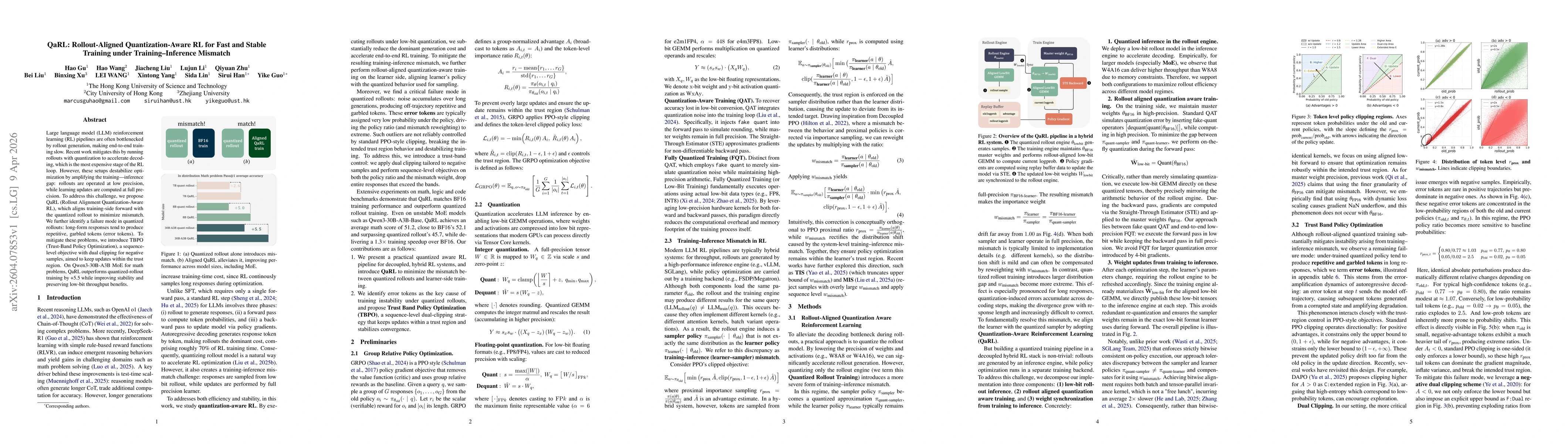 Thumbnail for QaRL: Rollout-Aligned Quantization-Aware RL for Fast and Stable Training under Training--Inference Mismatch