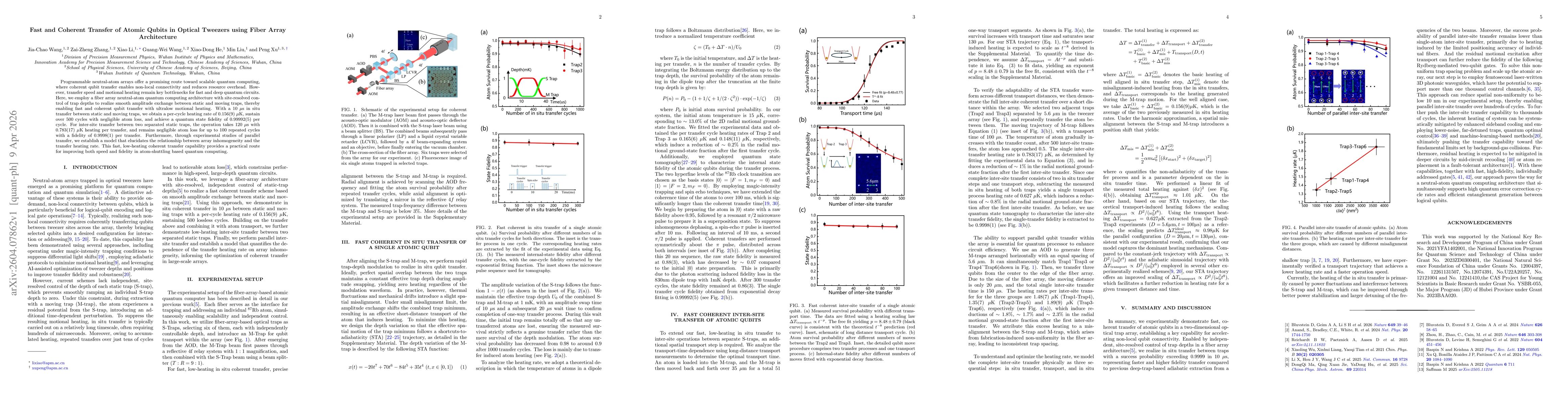 Thumbnail for Fast and Coherent Transfer of Atomic Qubits in Optical Tweezers using Fiber Array Architecture
