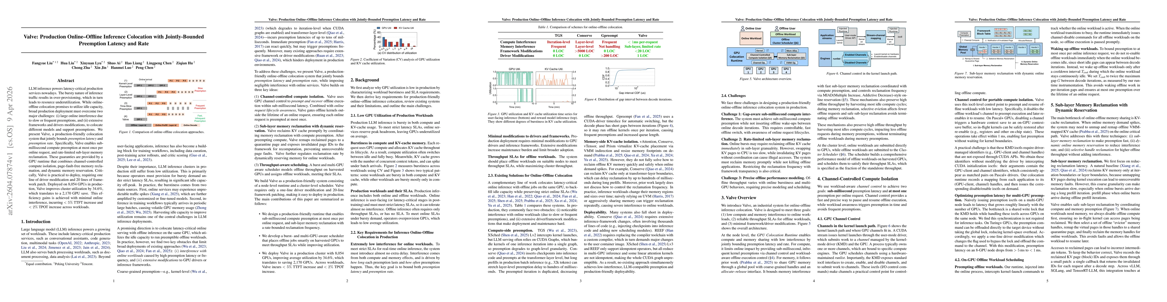 Thumbnail for Valve: Production Online-Offline Inference Colocation with Jointly-Bounded Preemption Latency and Rate