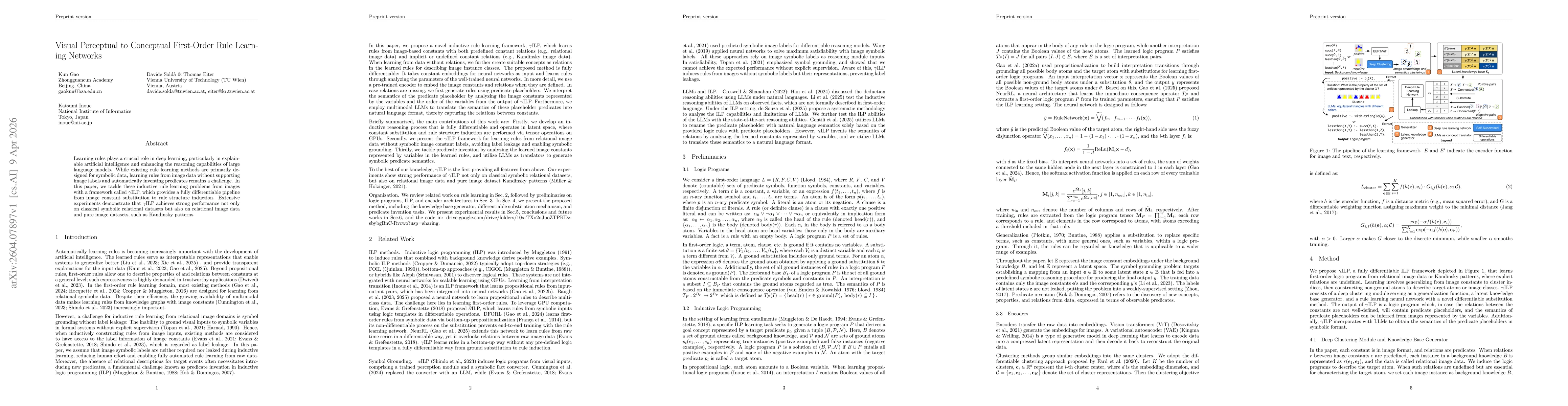 Thumbnail for Visual Perceptual to Conceptual First-Order Rule Learning Networks