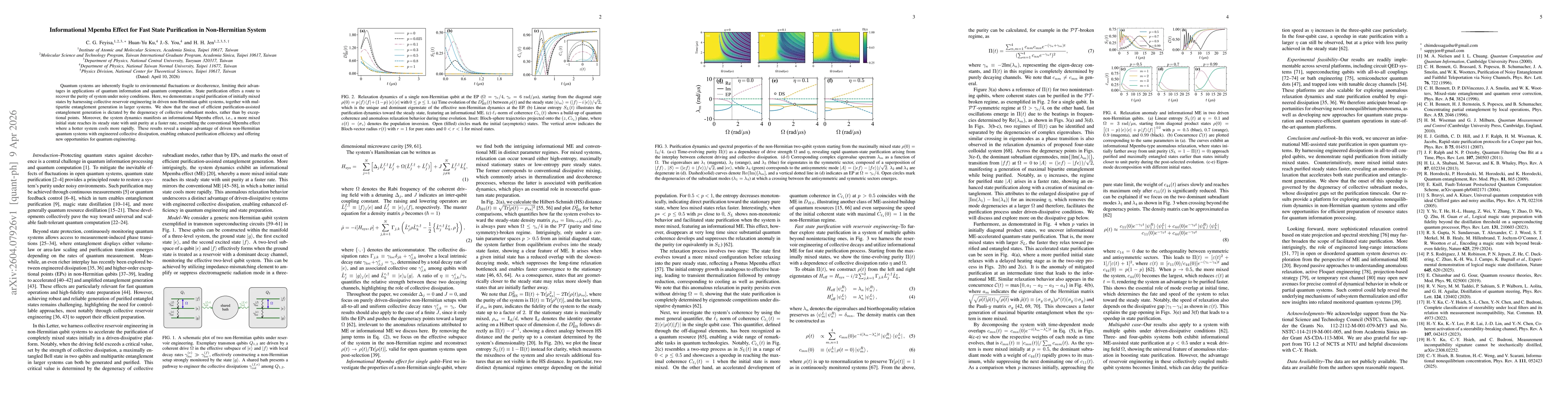 Thumbnail for Informational Mpemba Effect for Fast State Purification in Non-Hermitian System