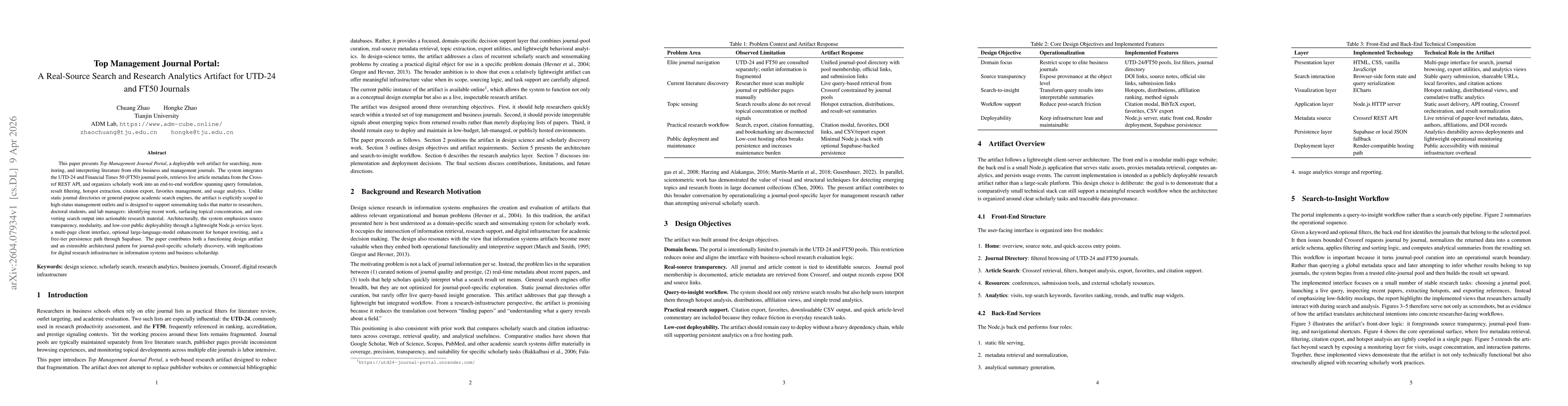 Thumbnail for Top Management Journal Portal: A Real-Source Search and Research Analytics Artifact for UTD-24 and FT50 Journals