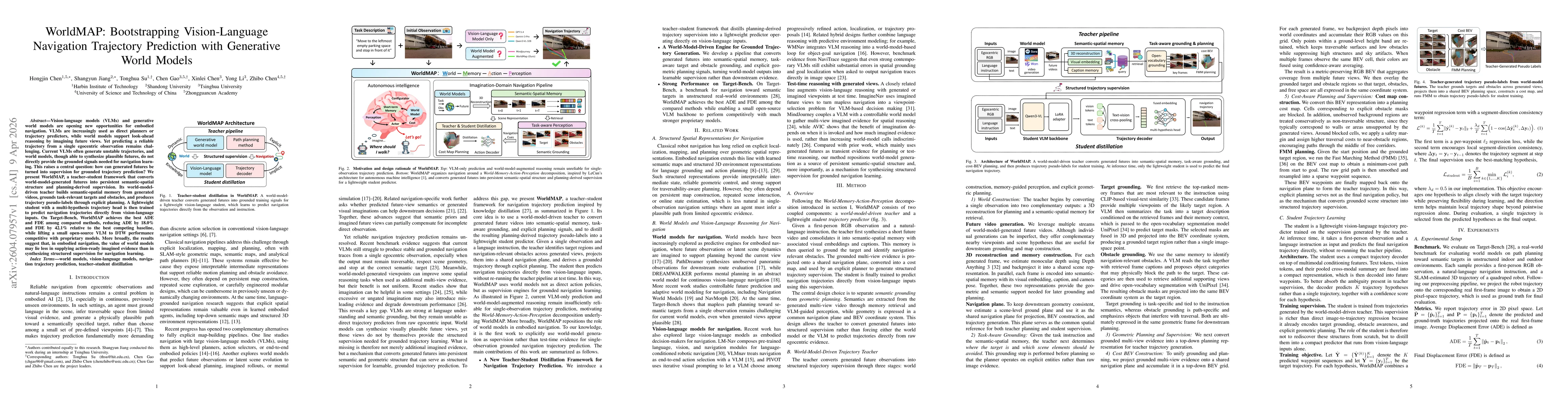 Thumbnail for WorldMAP: Bootstrapping Vision-Language Navigation Trajectory Prediction with Generative World Models