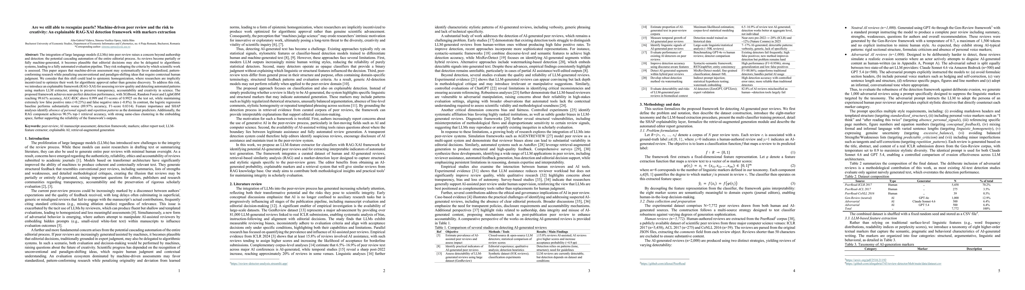 Thumbnail for Are we still able to recognize pearls? Machine-driven peer review and the risk to creativity: An explainable RAG-XAI detection framework with markers extraction