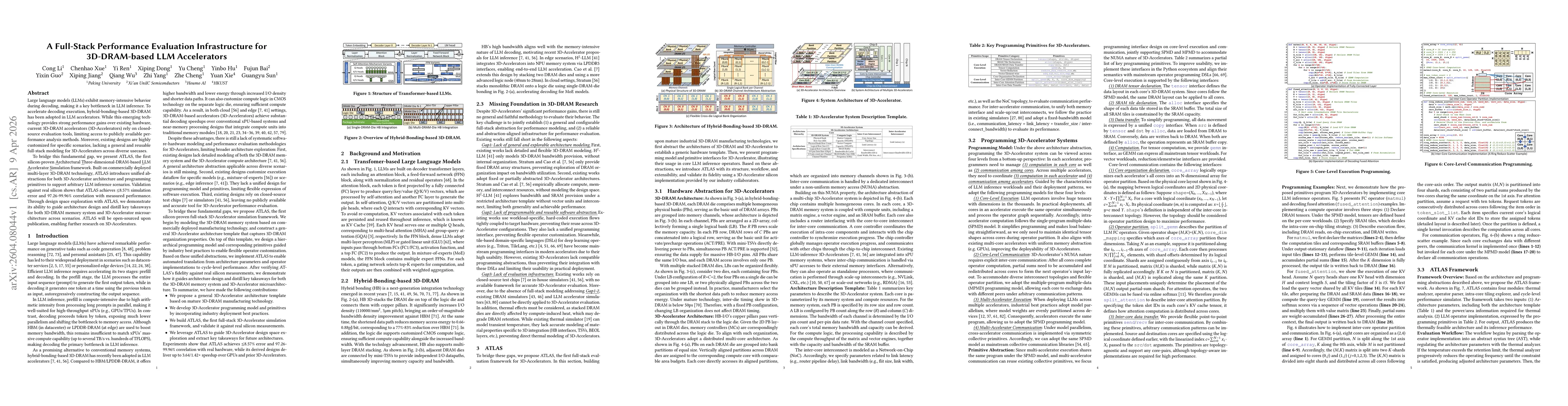 Thumbnail for A Full-Stack Performance Evaluation Infrastructure for 3D-DRAM-based LLM Accelerators