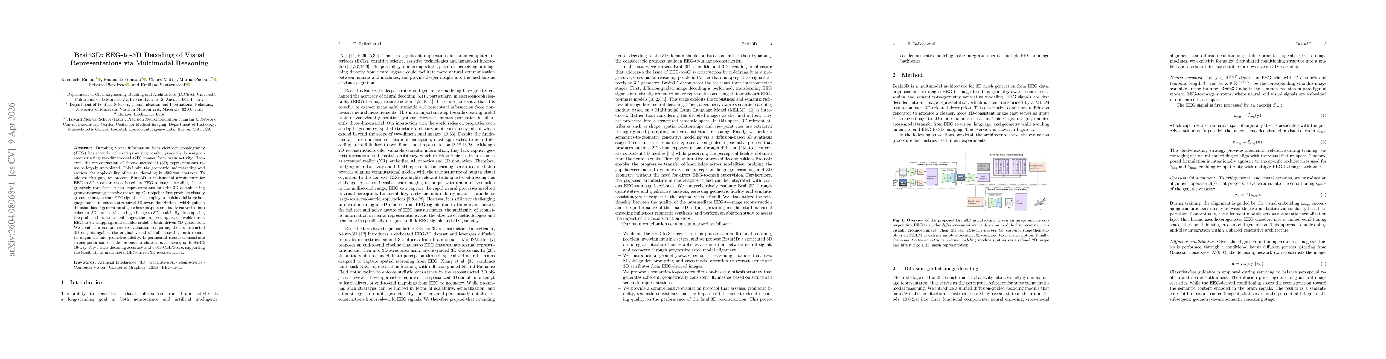 Thumbnail for Brain3D: EEG-to-3D Decoding of Visual Representations via Multimodal Reasoning