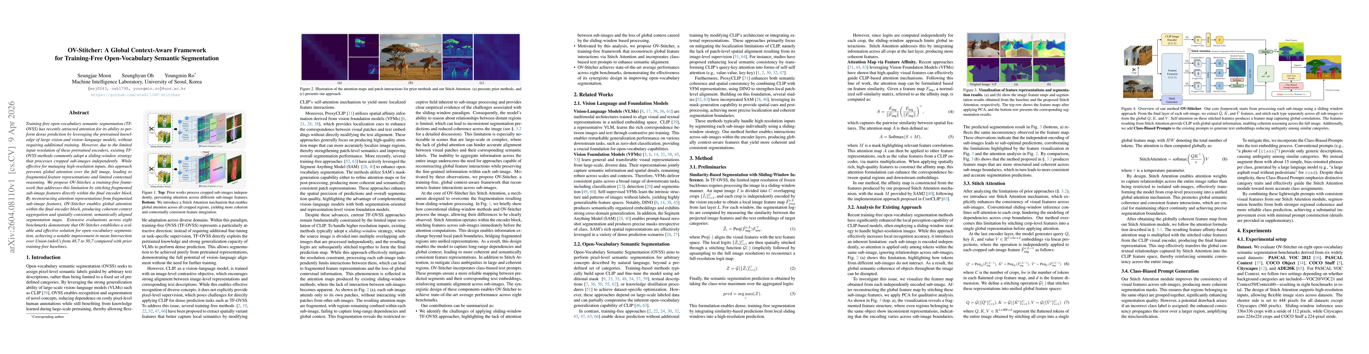 Thumbnail for OV-Stitcher: A Global Context-Aware Framework for Training-Free Open-Vocabulary Semantic Segmentation