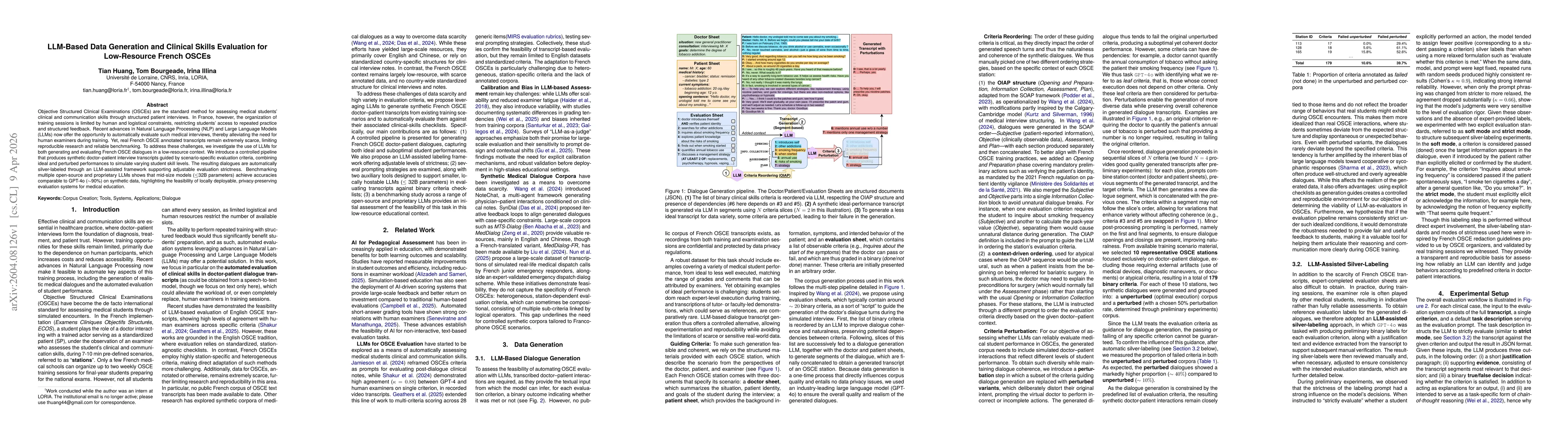 Thumbnail for LLM-Based Data Generation and Clinical Skills Evaluation for Low-Resource French OSCEs