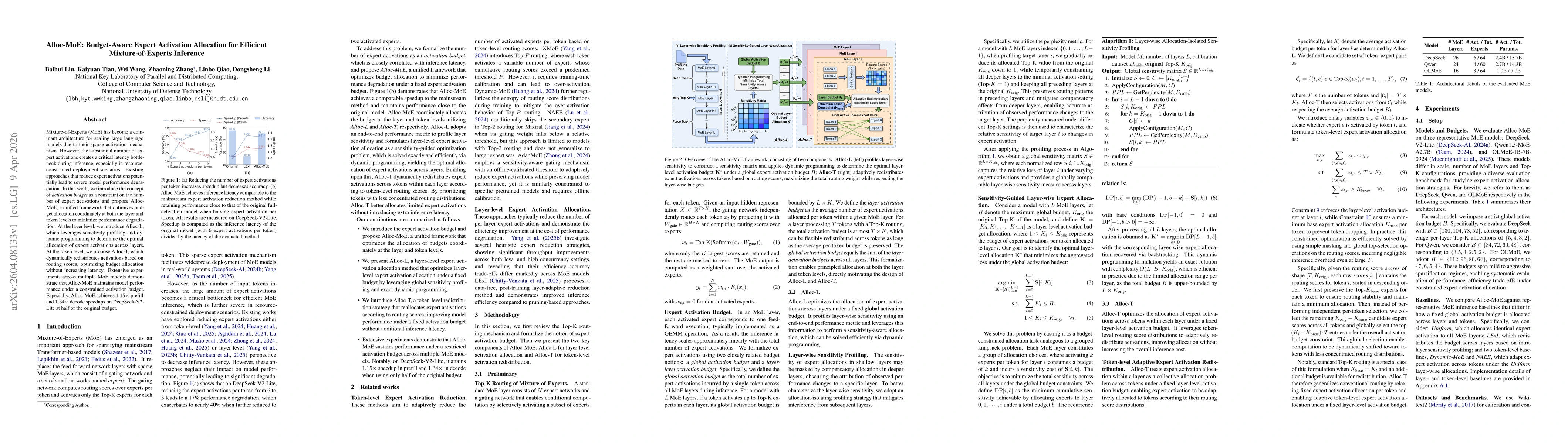 Thumbnail for Alloc-MoE: Budget-Aware Expert Activation Allocation for Efficient Mixture-of-Experts Inference