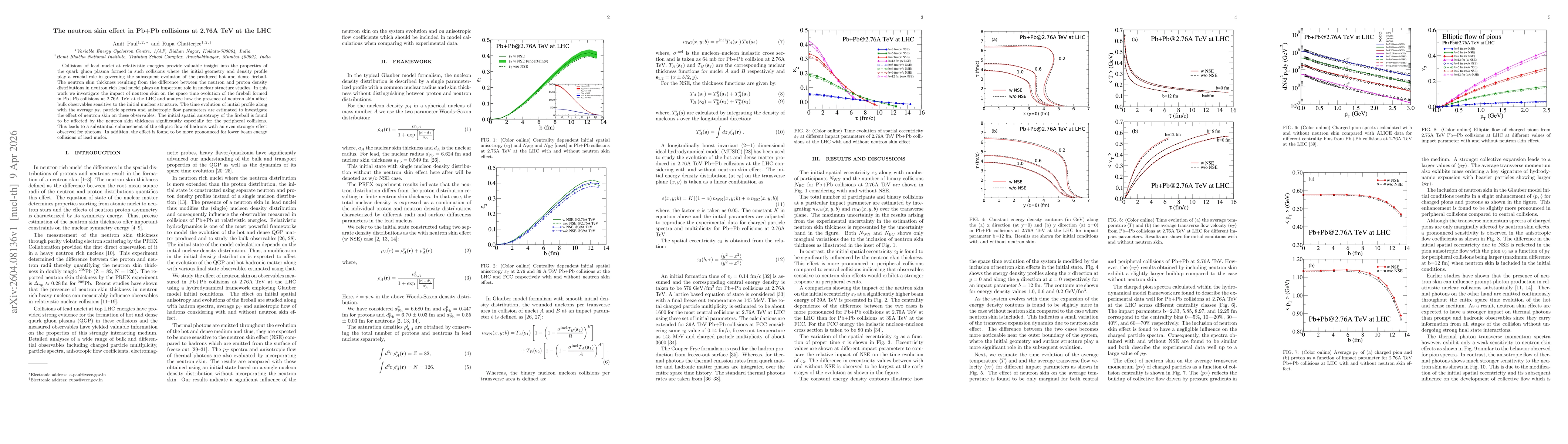 Thumbnail for The neutron skin effect in Pb+Pb collisions at 2.76A TeV at the LHC