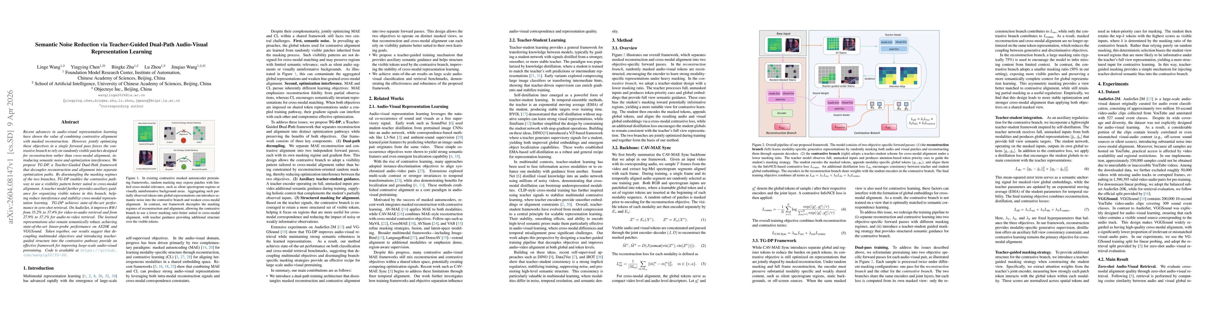 Thumbnail for Semantic Noise Reduction via Teacher-Guided Dual-Path Audio-Visual Representation Learning