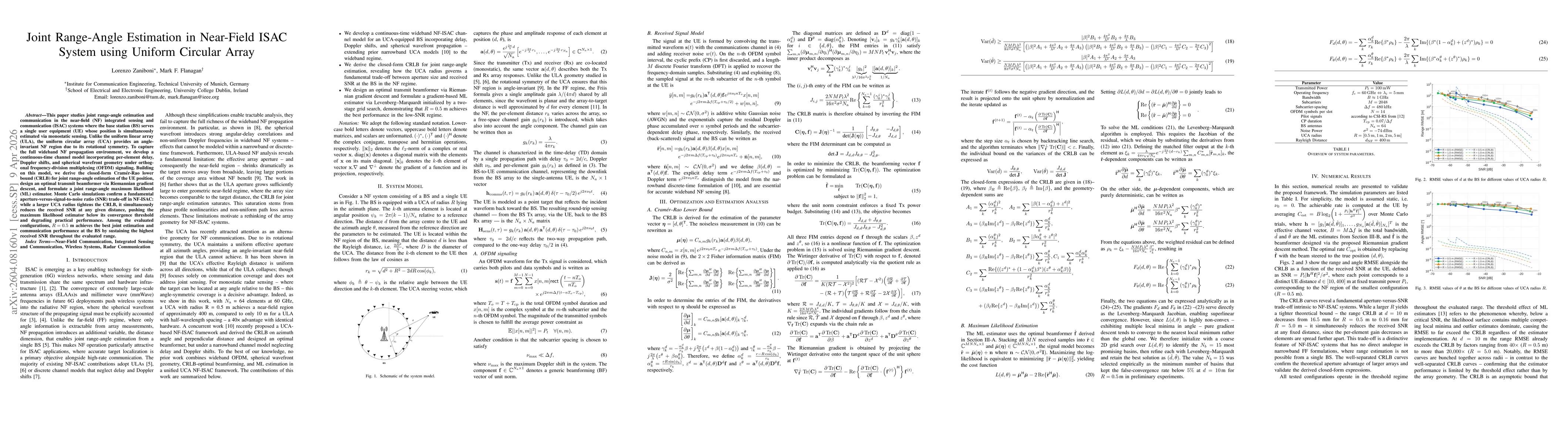 Thumbnail for Joint Range-Angle Estimation in Near-Field ISAC System using Uniform Circular Array