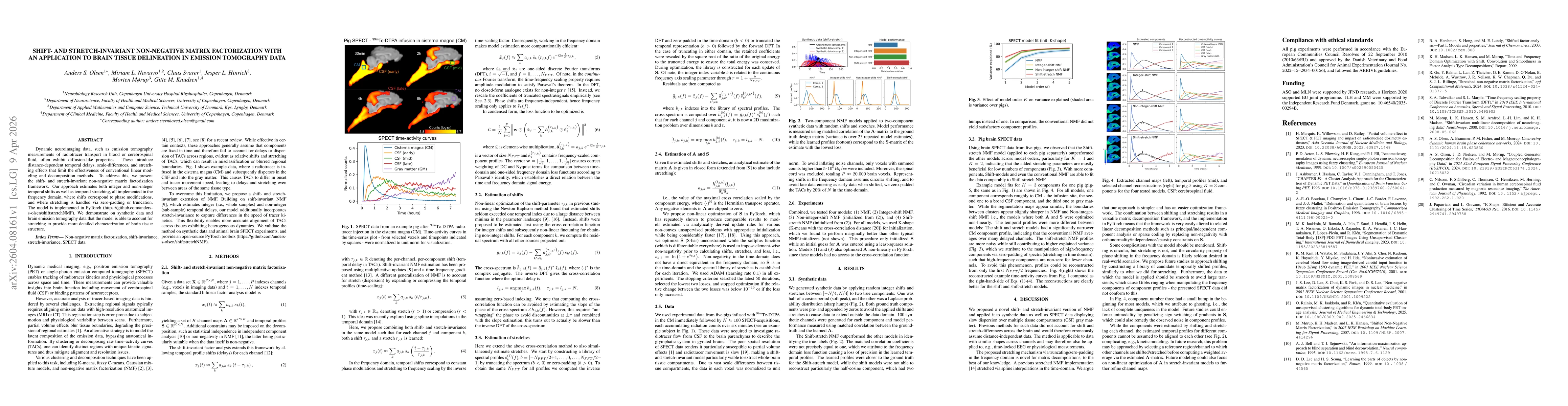 Thumbnail for Shift- and stretch-invariant non-negative matrix factorization with an application to brain tissue delineation in emission tomography data