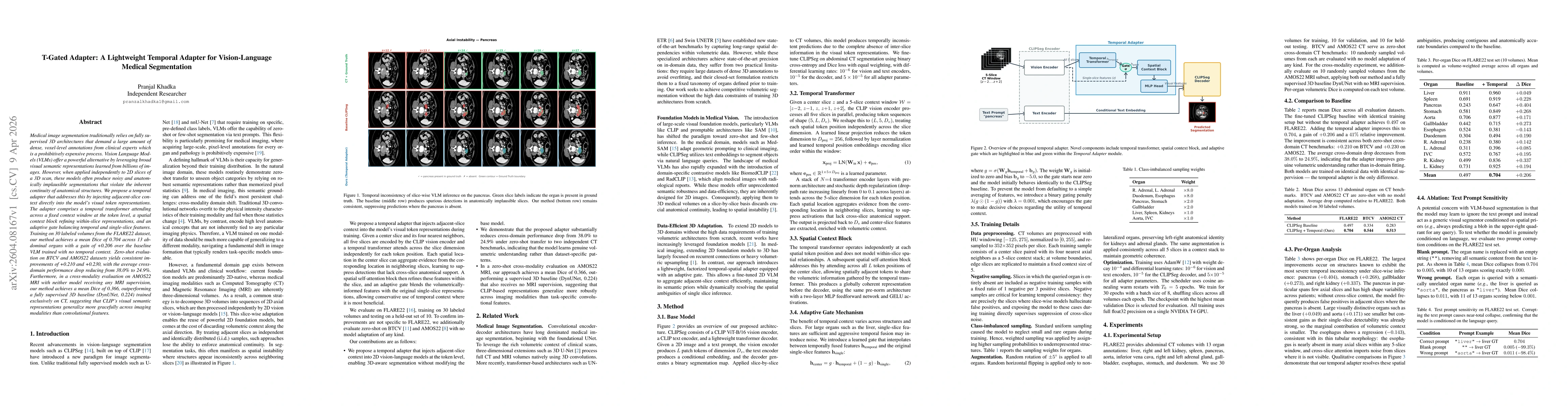 Thumbnail for T-Gated Adapter: A Lightweight Temporal Adapter for Vision-Language Medical Segmentation